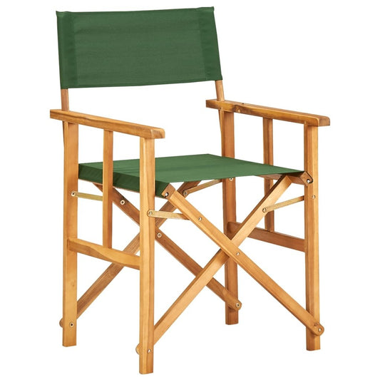 Director's Chair Solid Acacia Wood Green - Haraps.com