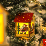 Christmas Tree Luminous Wooden Pendant Festive Decoration