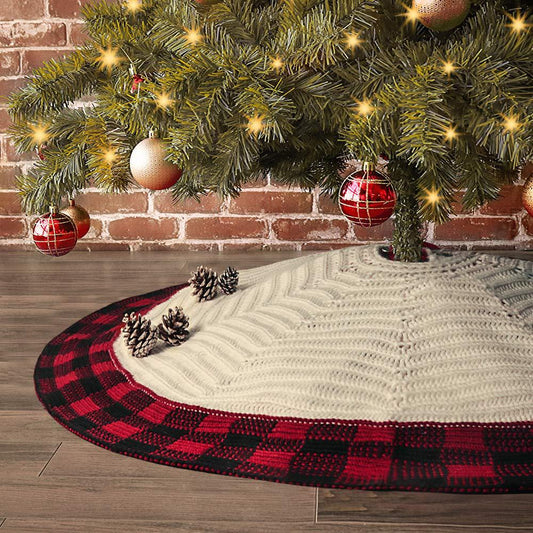 Christmas Decorative Knitted Tree Skirt