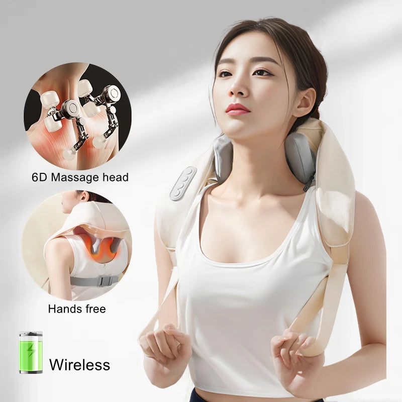 Multifunctional Cervical & Trapezius Muscle Massager – Neck, Shoulder & Hot Compress Therapy
