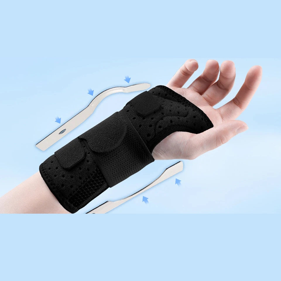 Breathable Wrist Support with Dual Aluminium Plate Stabilisation