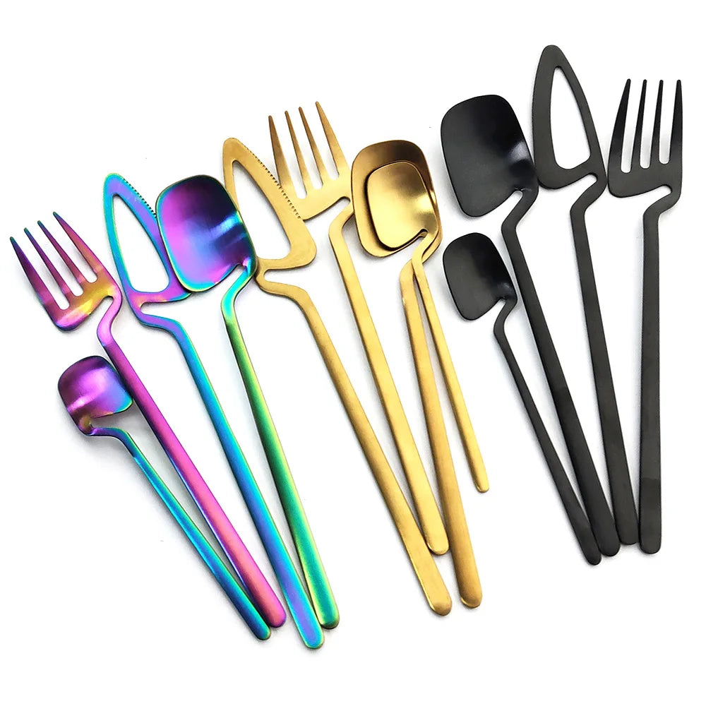 Black Cutlery Set (24-Piece / 6-People)