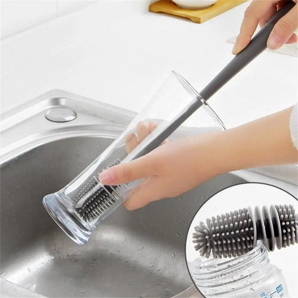Silicone Long-Handle Bottle and Cup Cleaning Brush