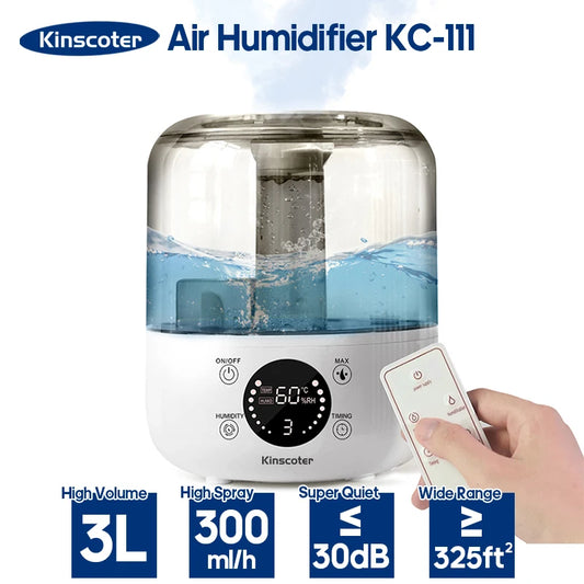 Professional 3L Air Humidifier with Remote Control Timer