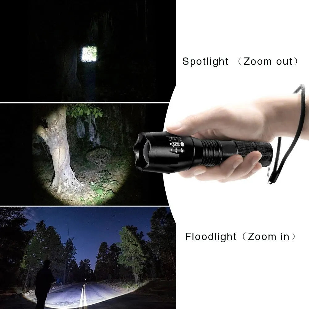 High-Power LED Flashlight with 5 Lighting Modes
