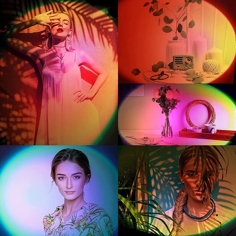 Rainbow Led Sunset Light Tuya APP Smart Control with Remote Controller