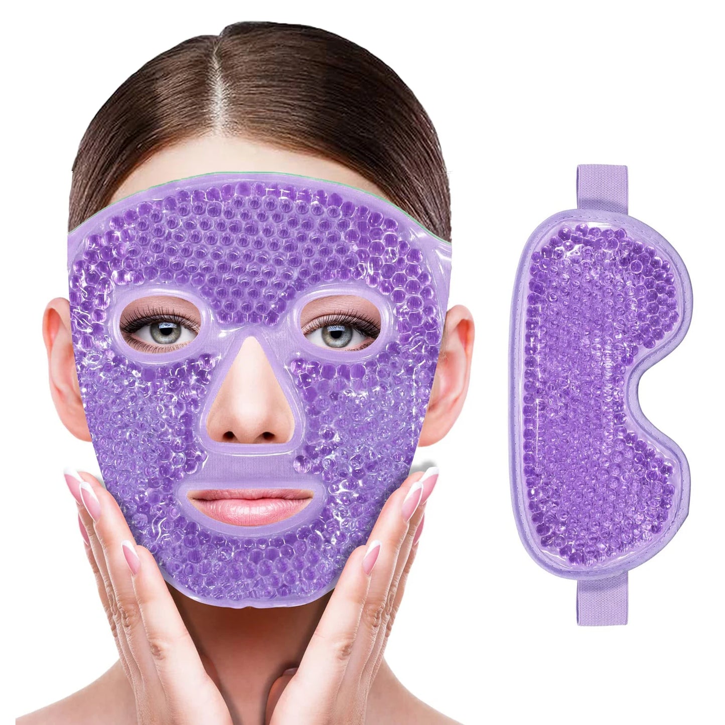 LuxFace Gel Eye Mask Cooling Hot Cold Compress by Haraps.com