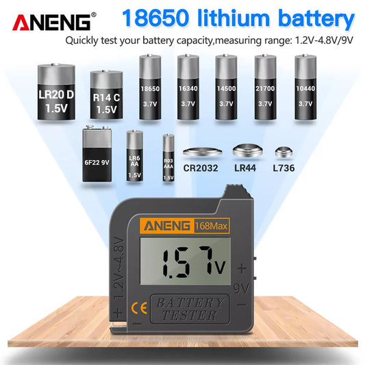 168Max Digital Lithium Battery Tester