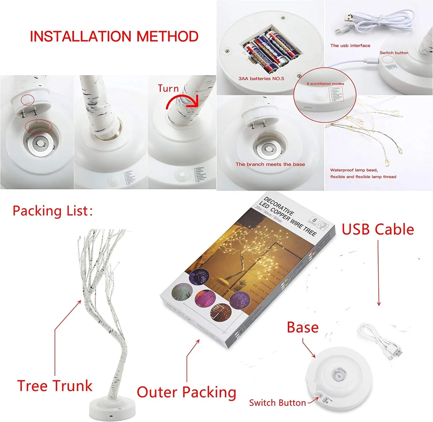 WillowGlow - Soothing Light Spirit Tree LED Tabletop Night Light