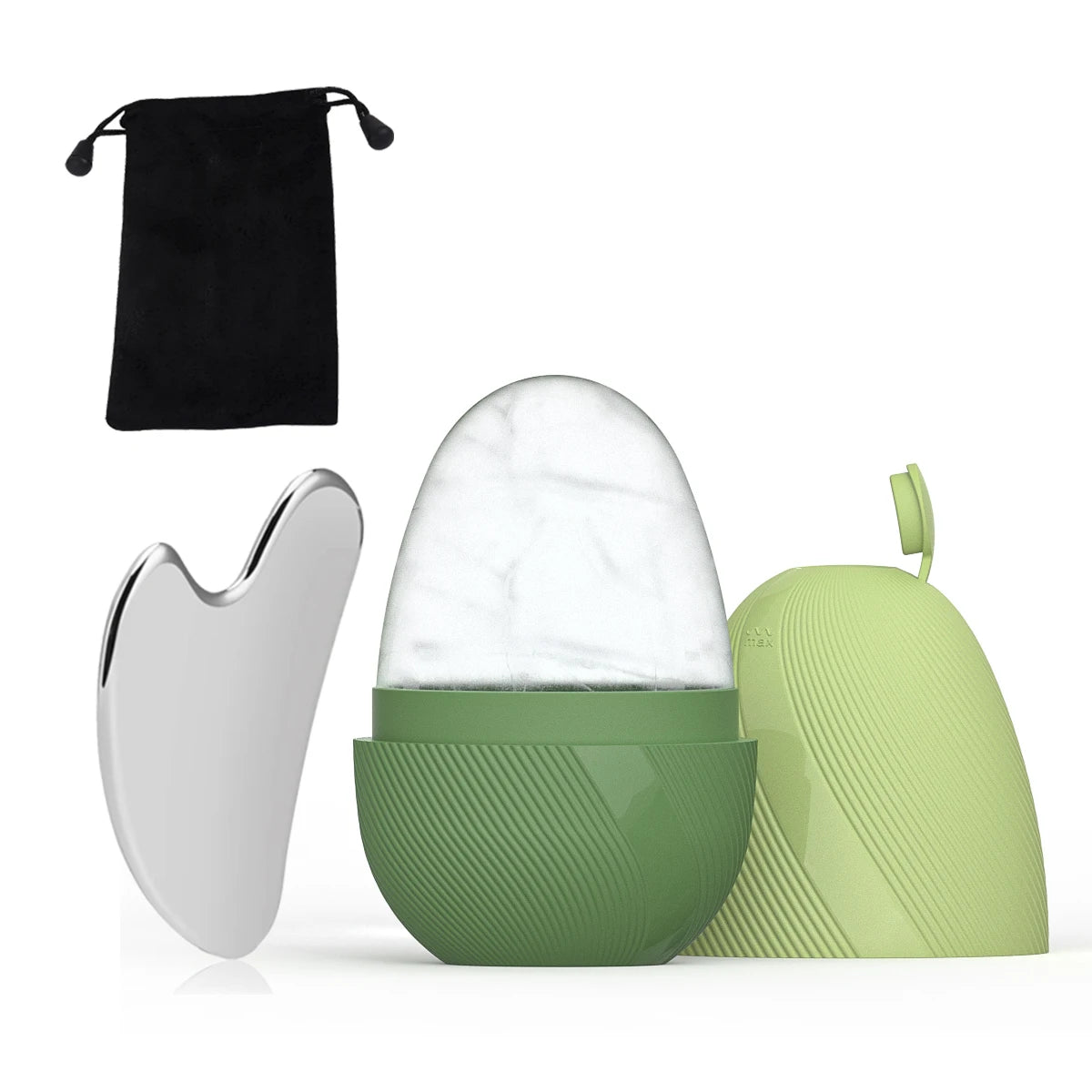Ice Roller & Gua Sha Tool Set By GlowLift 2-Piece by Haraps.com