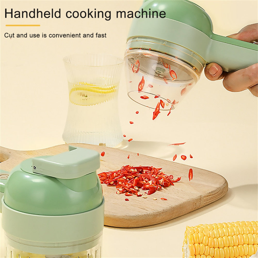Multifunctional 4 In1 Electric Vegetable Cutter Slicer