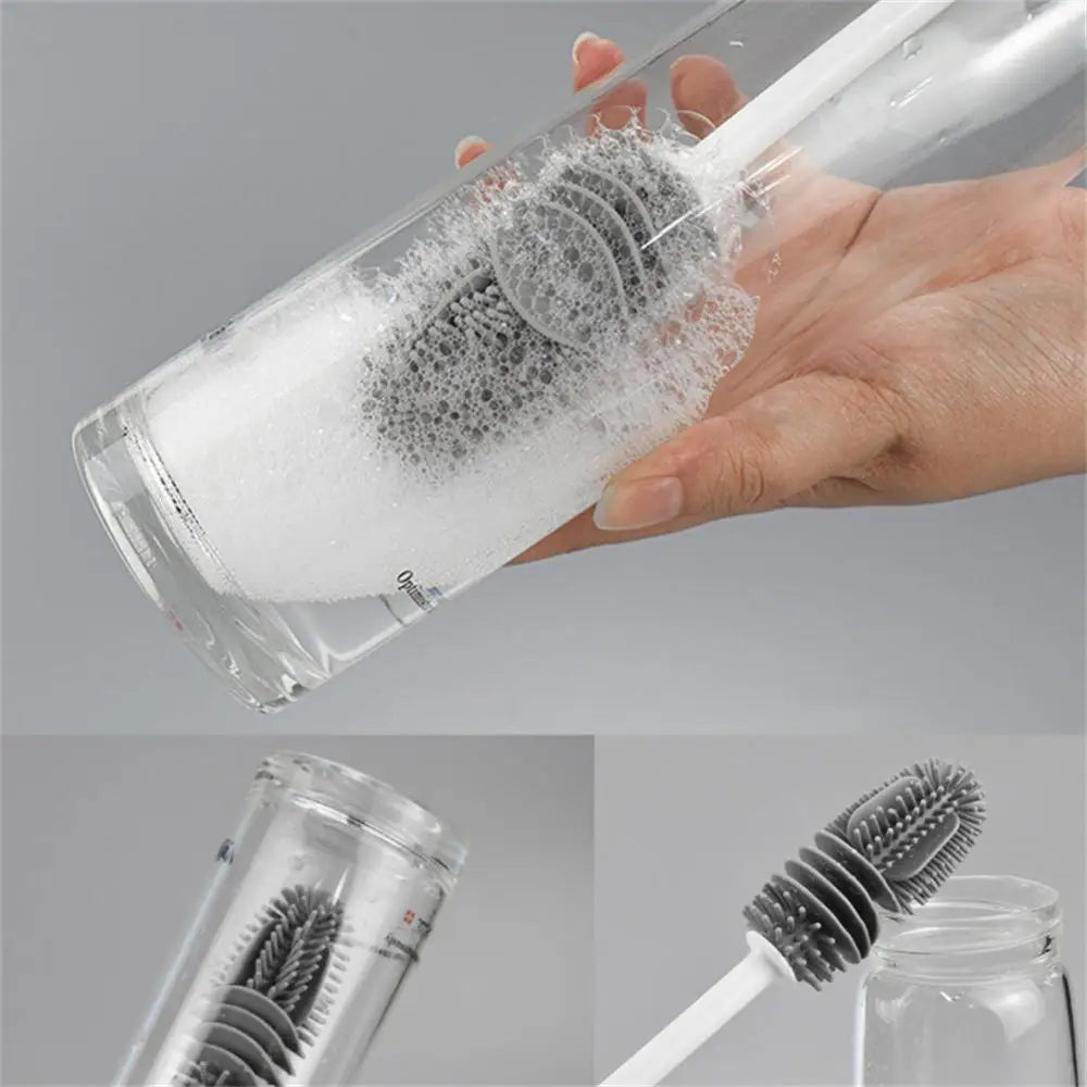 Silicone Long-Handle Bottle and Cup Cleaning Brush