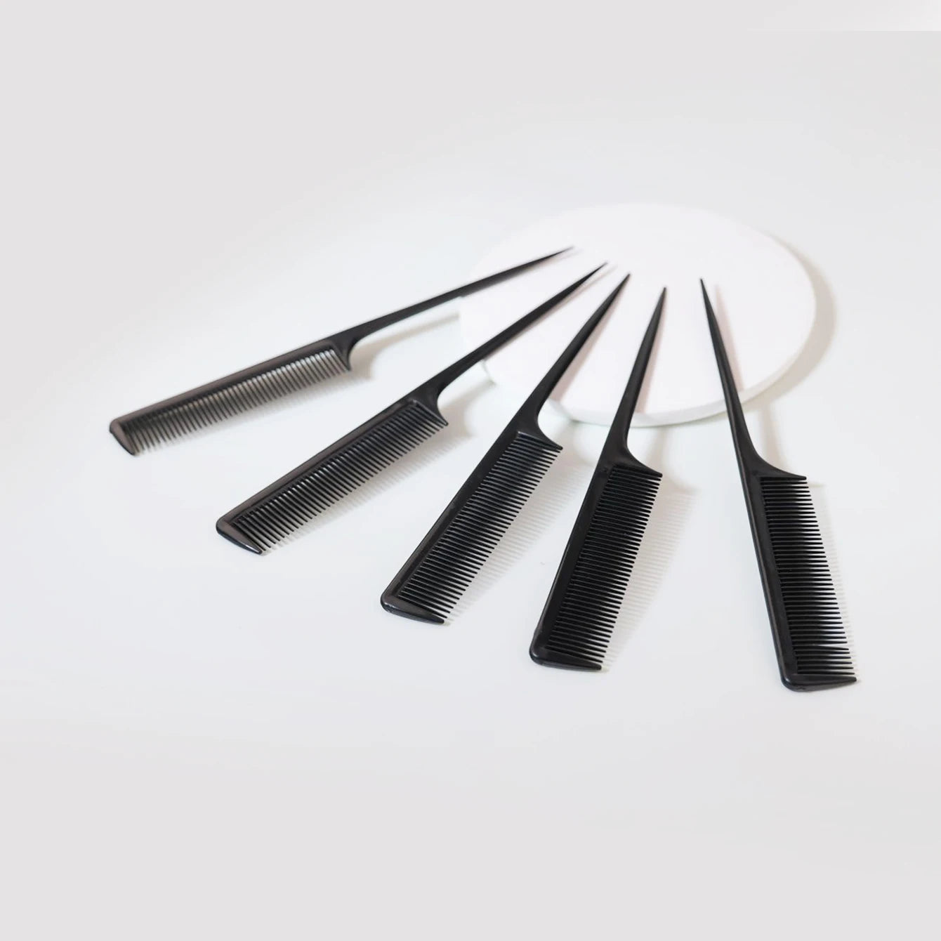 5 Pack Rat Tail Comb Set