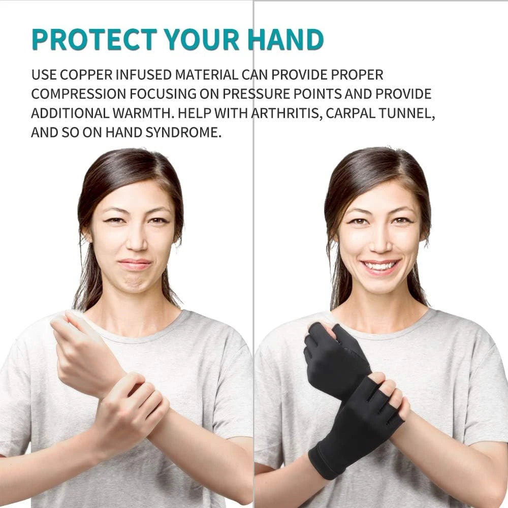 Copper-Infused Compression Arthritis Gloves