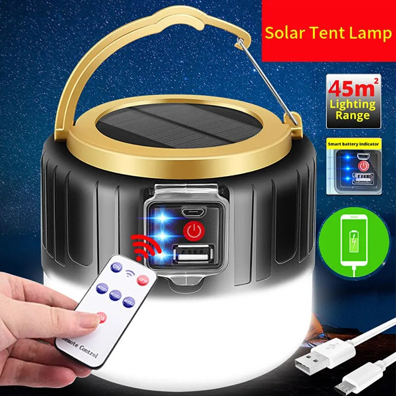 Rechargeable Outdoor Solar LED Camping Lamp