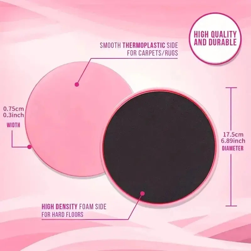 2Pcs Yoga Sliding Discs
