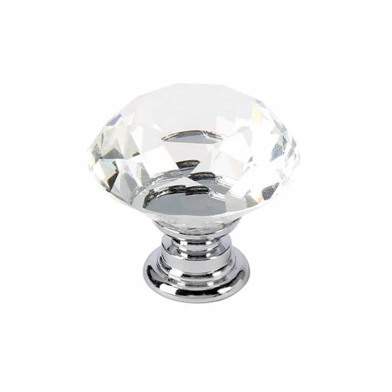 10Pcs/set 30mm Diamond-Shaped Crystal Glass Knobs