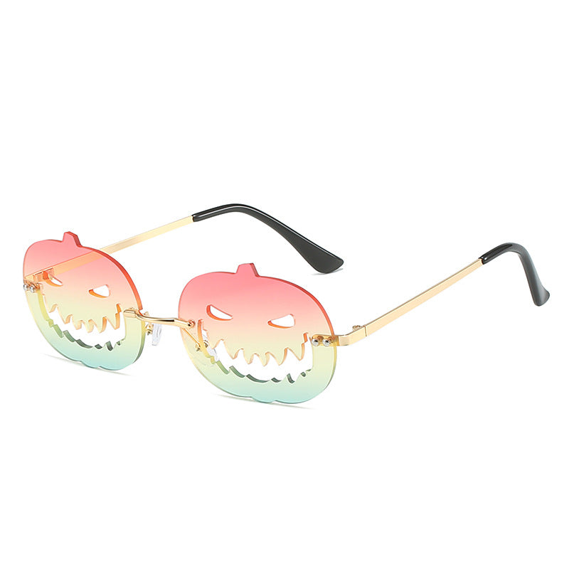 Runway Fried Street Halloween Pumpkin Funny Ball Sun Glasses