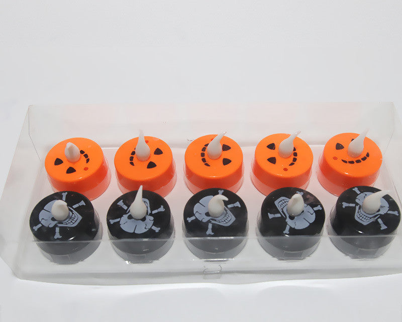 Halloween Flameless Candle Light LED Colourful Candlestick Table Decoration