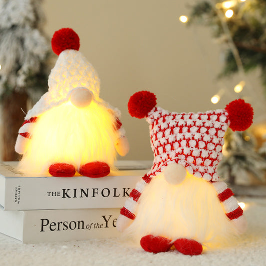 Christmas Faceless LIGHT UP Gnomes Doll With Lights