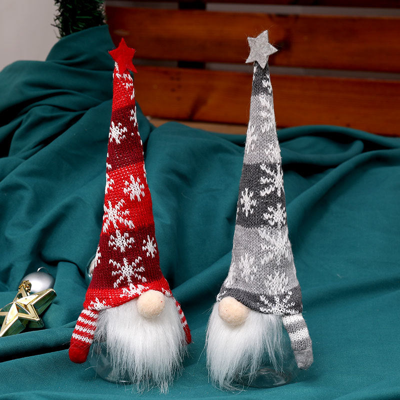 Desktop Children's Festive Christmas theme Decoration Doll Candy Jar Lid