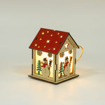 Christmas Tree Luminous Wooden Pendant Festive Decoration
