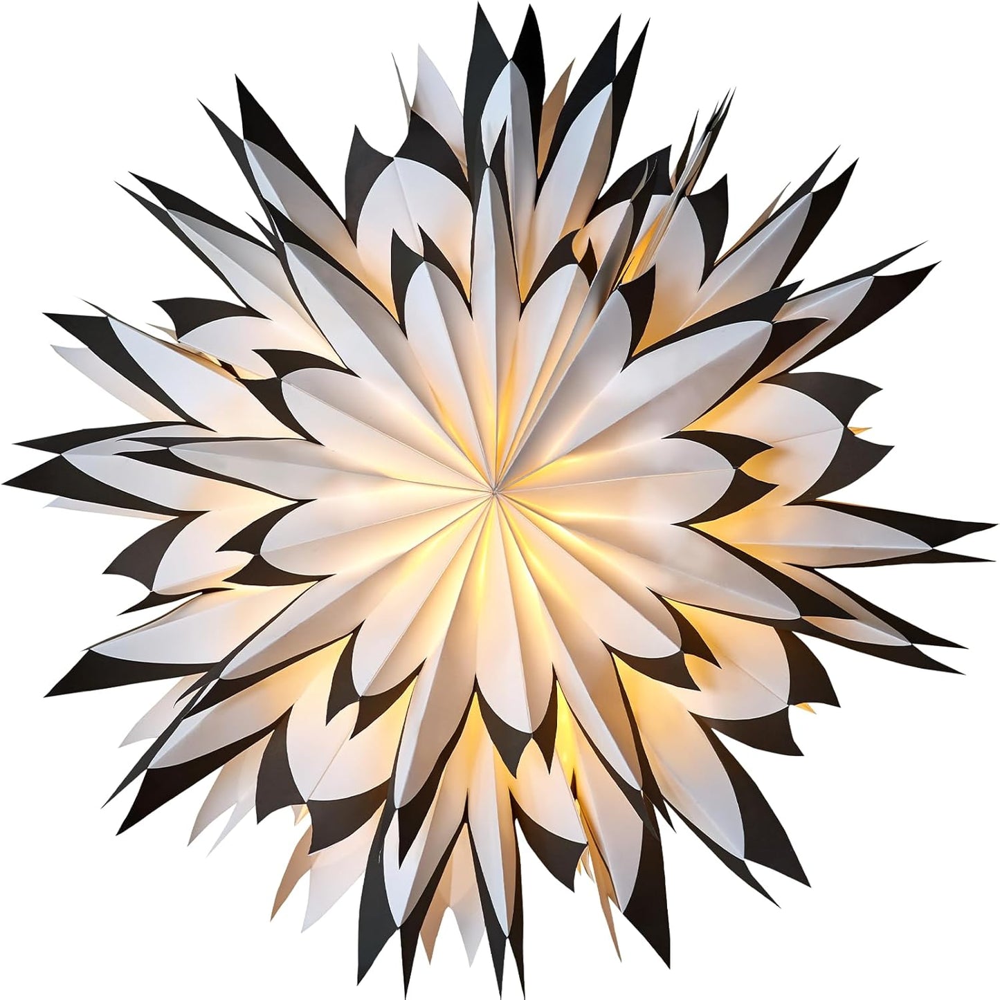 Paper Christmas Stars Hanging Lanterns Home Decoration - 3PCS 30CM 9-Pointed