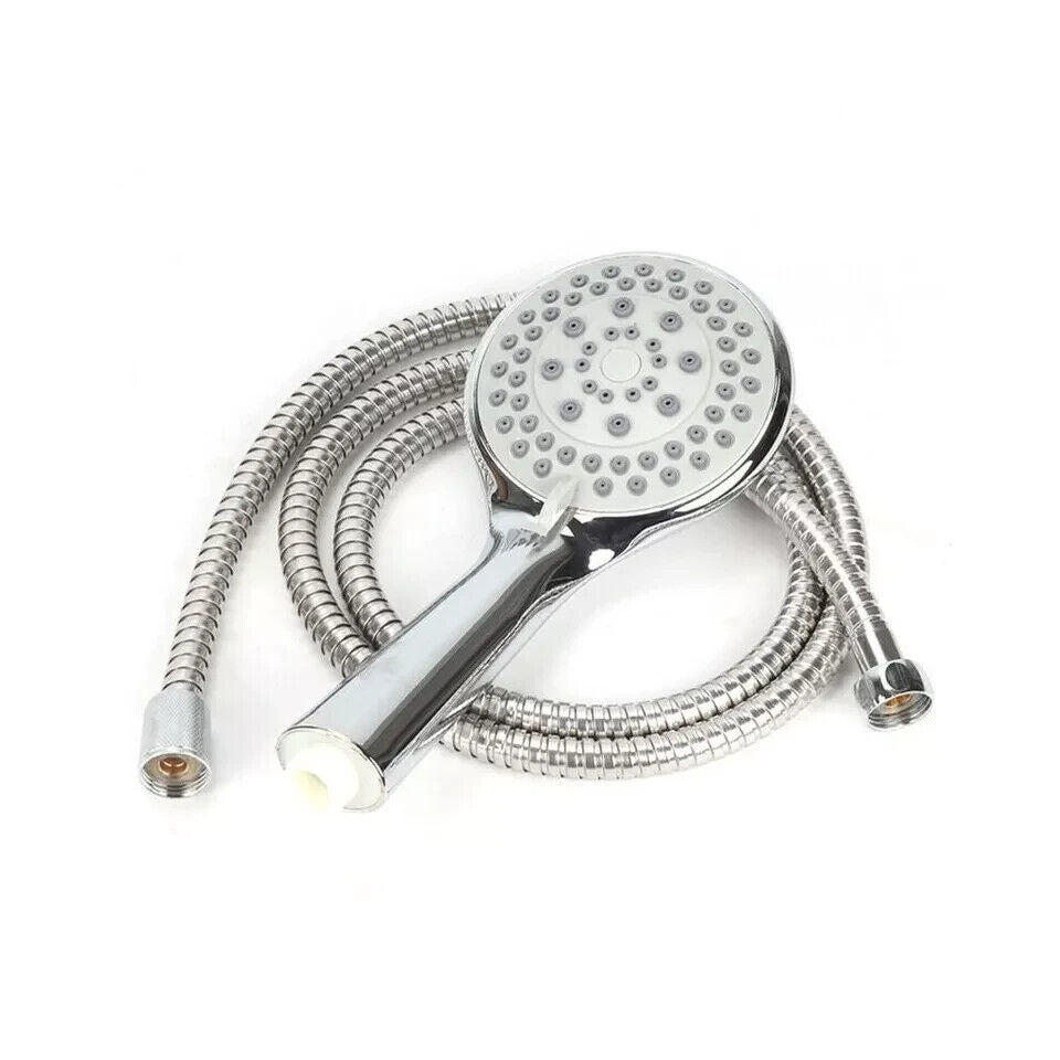 Chrome Shower Head and Hose Set Replacement for Grohe Mira Triton Aqualisa