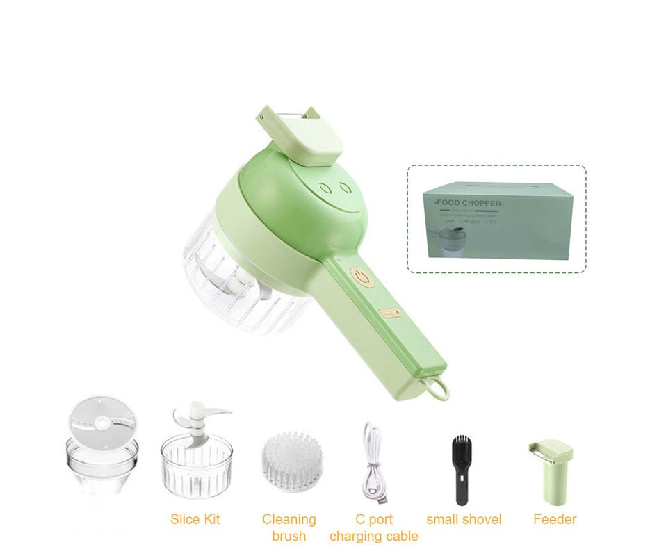 Multifunctional 4 In1 Electric Vegetable Cutter Slicer