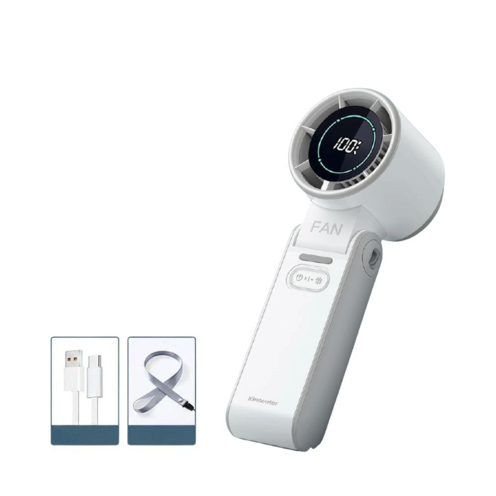 Foldable Portable Handheld Fan For Travellers With 3600mAh Battery And 100 Level Control Turbo Cooling by Haraps.com