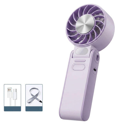 Foldable Portable Handheld Fan For Travellers With 3600mAh Battery And 100 Level Control Turbo Cooling by Haraps.com