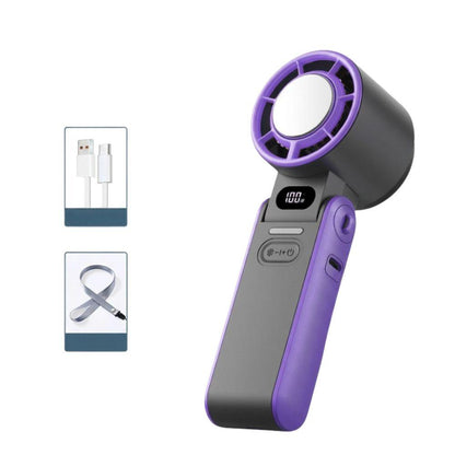 Foldable Portable Handheld Fan For Travellers With 3600mAh Battery And 100 Level Control Turbo Cooling by Haraps.com