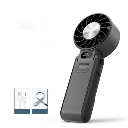Foldable Portable Handheld Fan For Travellers With 3600mAh Battery And 100 Level Control Turbo Cooling by Haraps.com