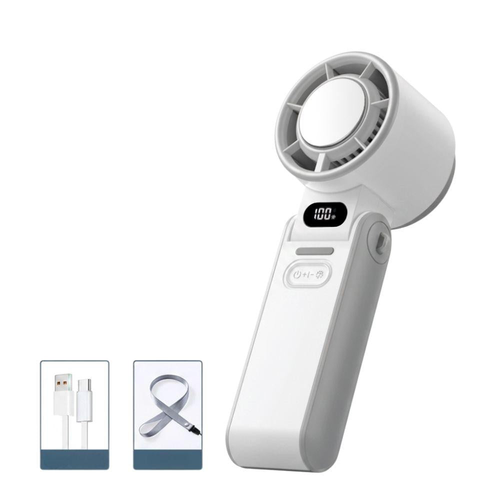 Foldable Portable Handheld Fan For Travellers With 3600mAh Battery And 100 Level Control Turbo Cooling by Haraps.com
