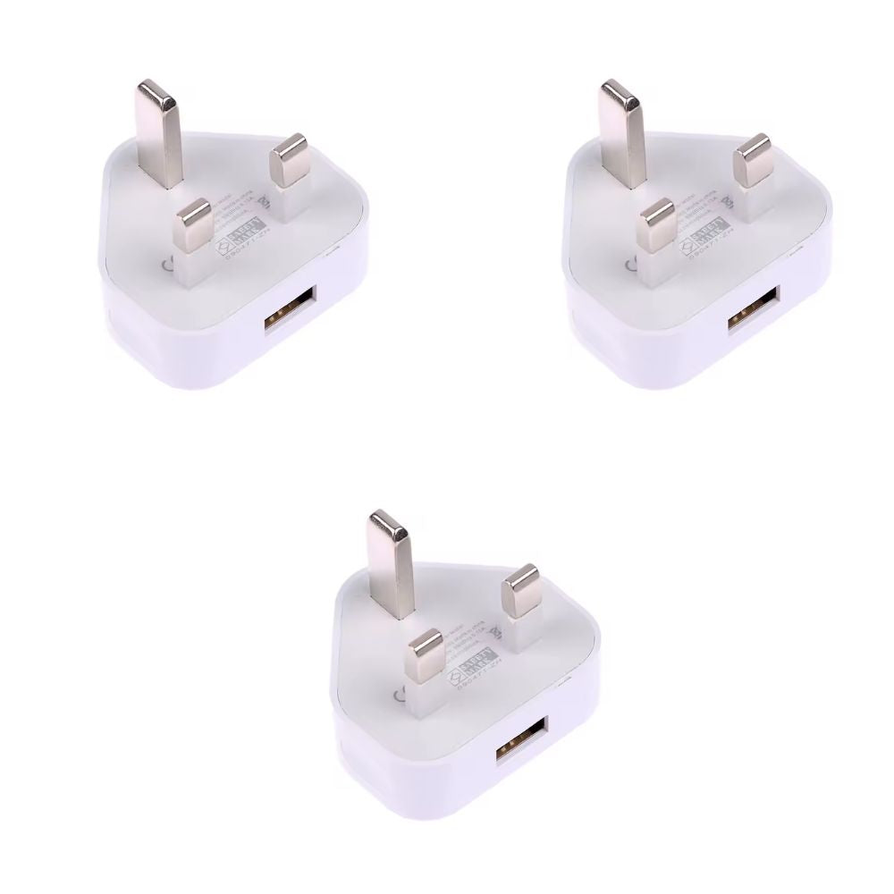 USB Adapter with 3 Pin UK Plug