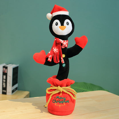 Early Education Electronic Dancing Christmas Plush Toy (Dances, Records, Glows, Sings)