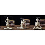 Halloween Horror Desktop Decoration Resin Ornaments Feature Modelling Yoga Skull Skeleton