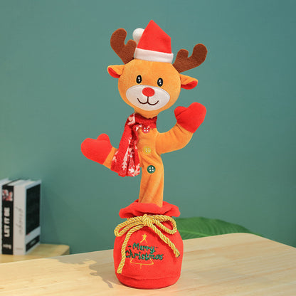 Early Education Electronic Dancing Christmas Plush Toy (Dances, Records, Glows, Sings)