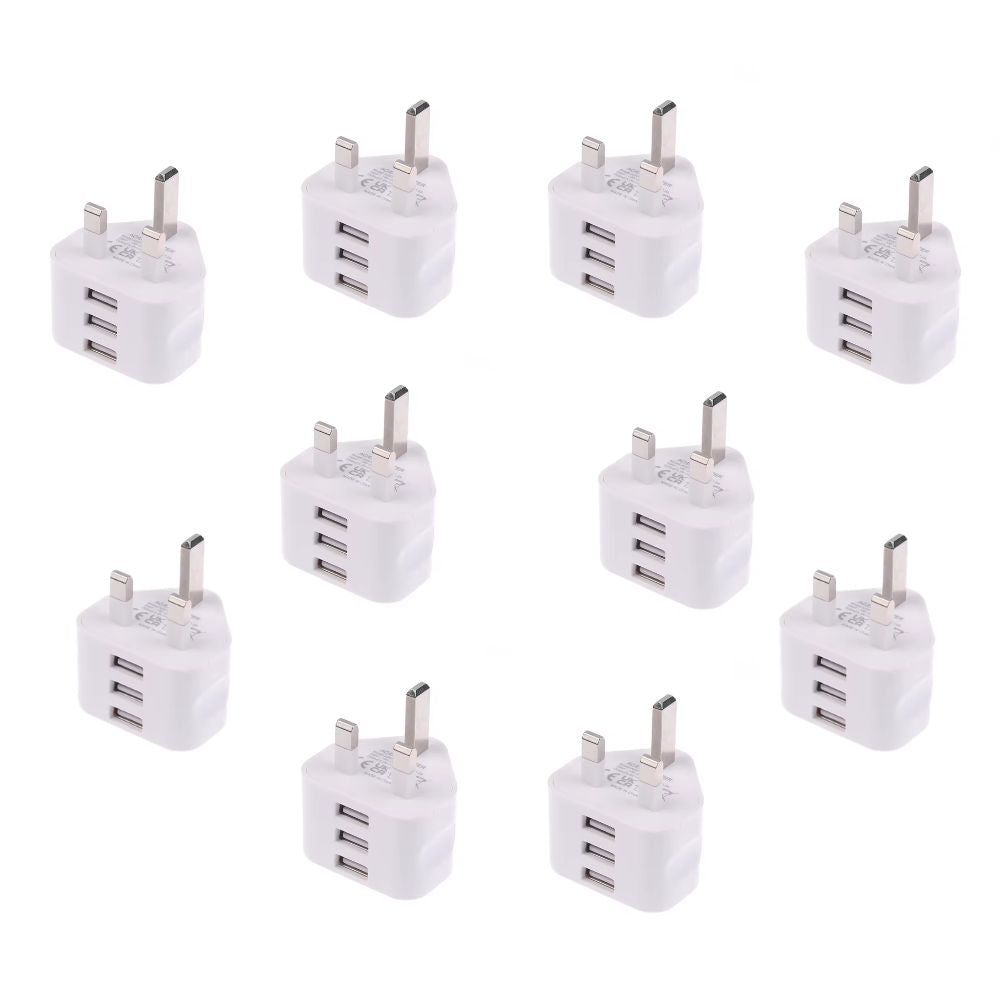 USB Adapter with 3 Pin UK Plug