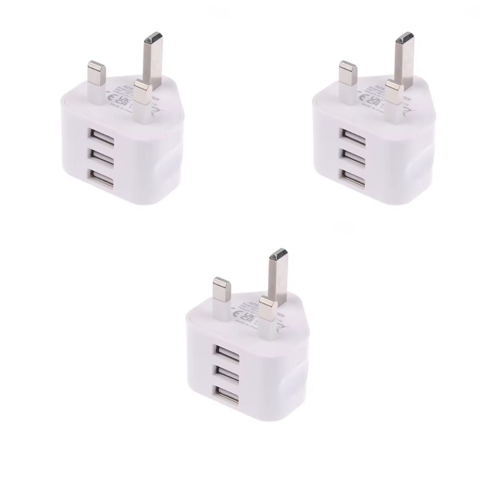 USB Adapter with 3 Pin UK Plug