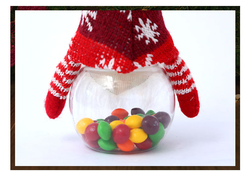 Desktop Children's Festive Christmas theme Decoration Doll Candy Jar Lid