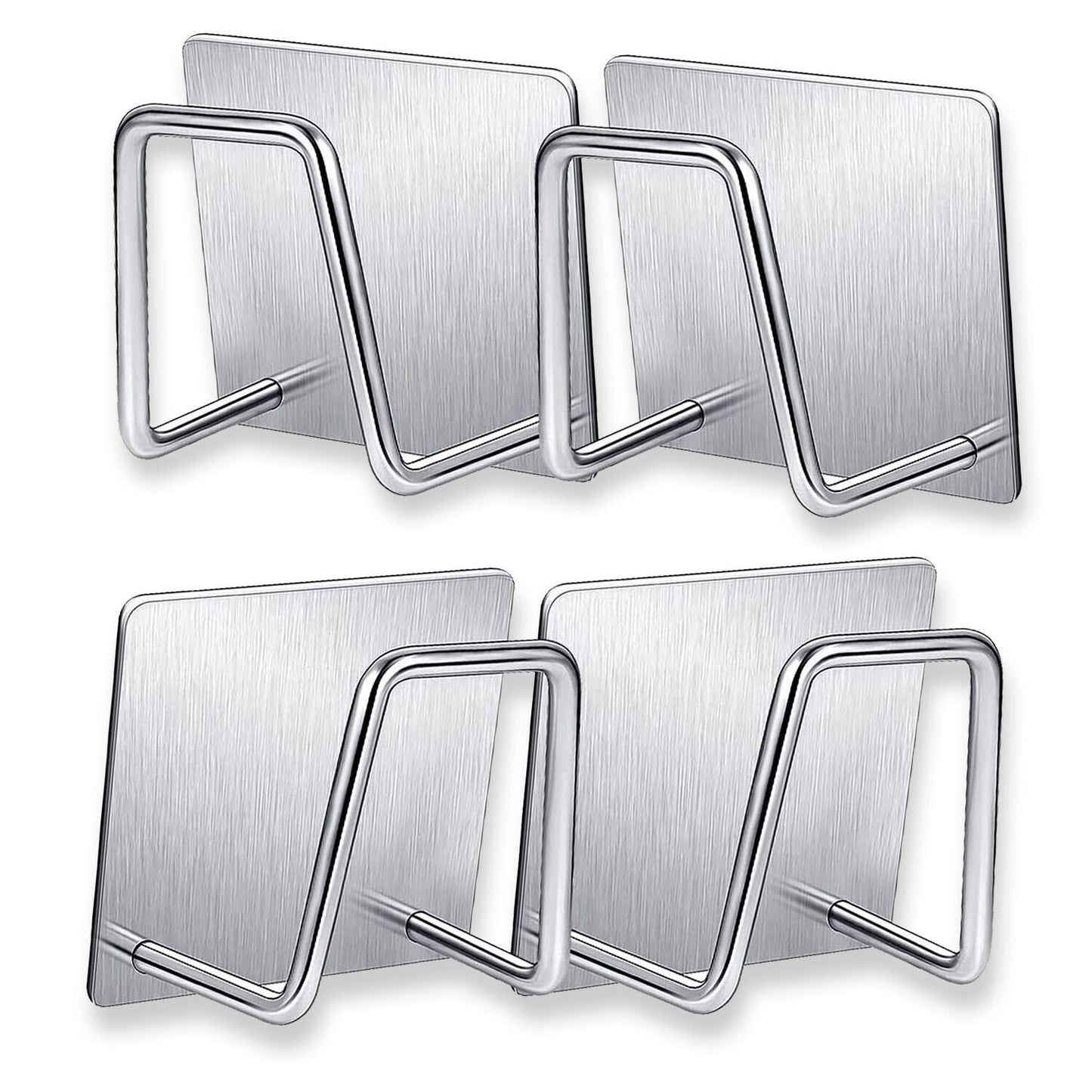 Stainless Steel Adhesive Sponge Holder (4-Pack)