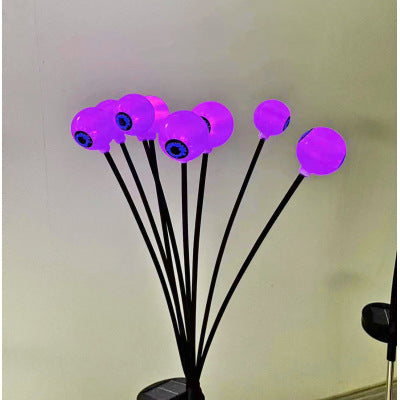 Solar-Powered Halloween Horror Eyeball String Floor Lights