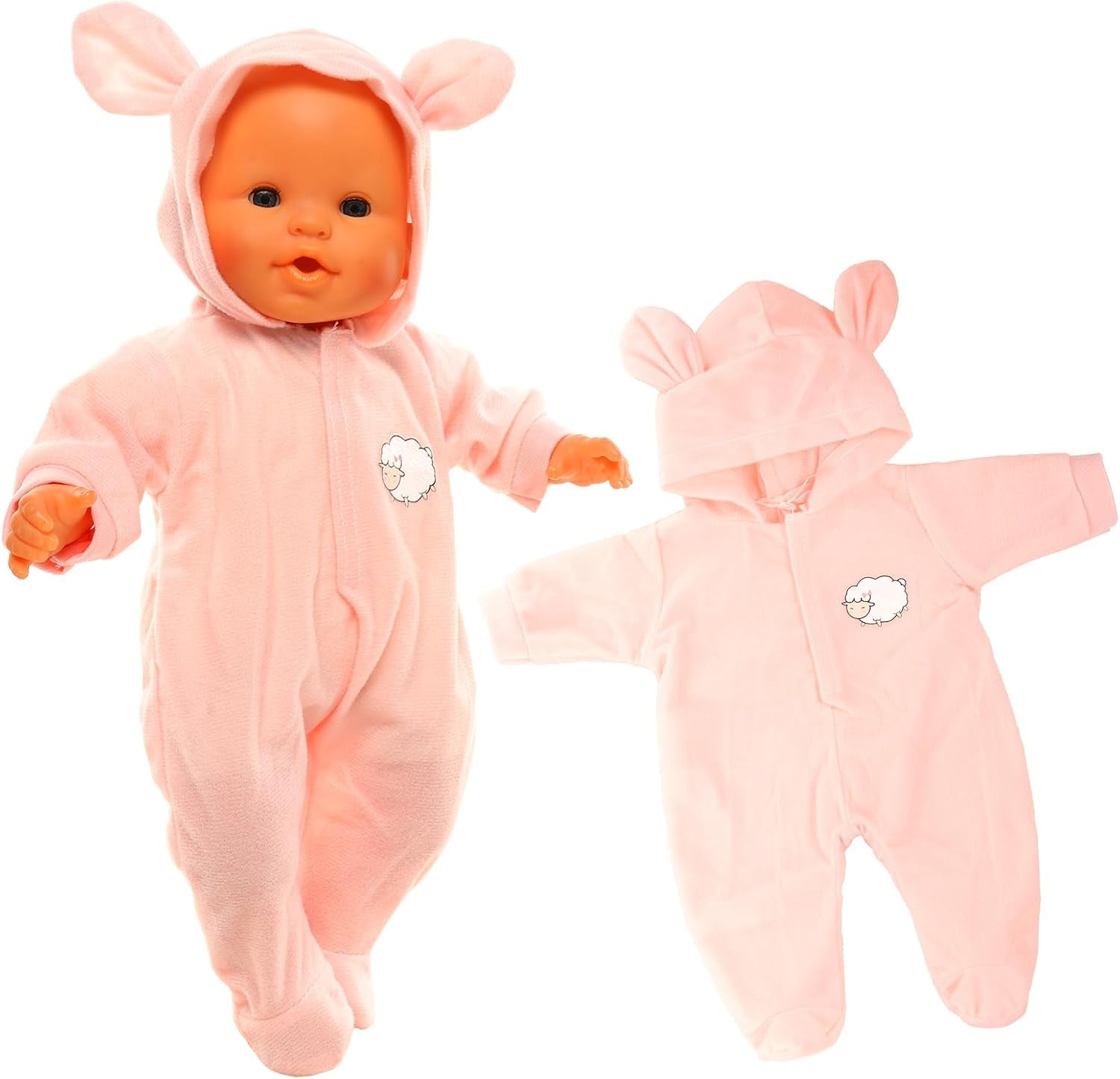 New Born Baby Doll Dress Miunana Sweet Clothes Dress Coat Socks For 35-43 cm
