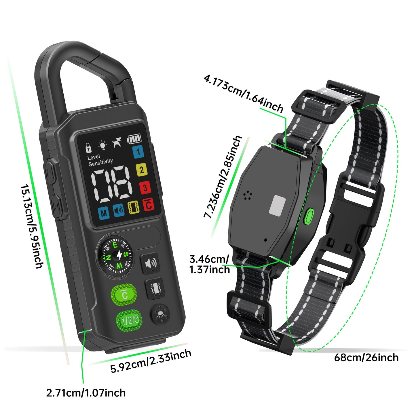Astko T810 Remote Dog Training Collar 3-in-1 Behaviour Control with Anti-Bark and LED Lights