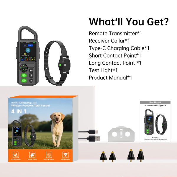 Astko T810 Pro 4-in-1 Wireless Dog Fence and Training System