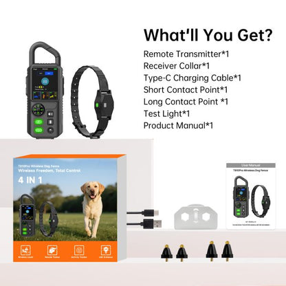 Astko T810 Pro 4-in-1 Wireless Dog Fence and Training System
