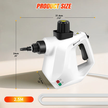 Steam Cleaner Handheld, Comes with 9-Piece Accessories for Multi-Surface Stain Removal, High Temperature Portable Steam Cleaner for Carpet, Toilet, Floor, Oven, Bathroom and Windows, White by Haraps.com