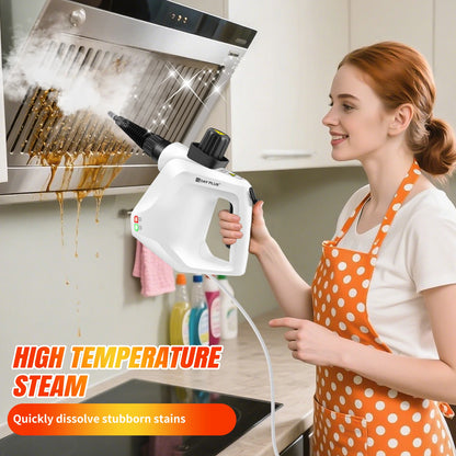 Steam Cleaner Handheld, Comes with 9-Piece Accessories for Multi-Surface Stain Removal, High Temperature Portable Steam Cleaner for Carpet, Toilet, Floor, Oven, Bathroom and Windows, White by Haraps.com