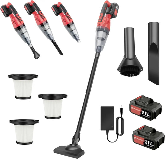 21V Ultra Lightweight Stick Vacuum, 4-in-1 Cordless Vacuum Cleaner, 20 Min Runtime, 600ML Dustbin, Perfect for Quick Cleanups on Hard Floors,Cars & Pet Hair by Haraps.com